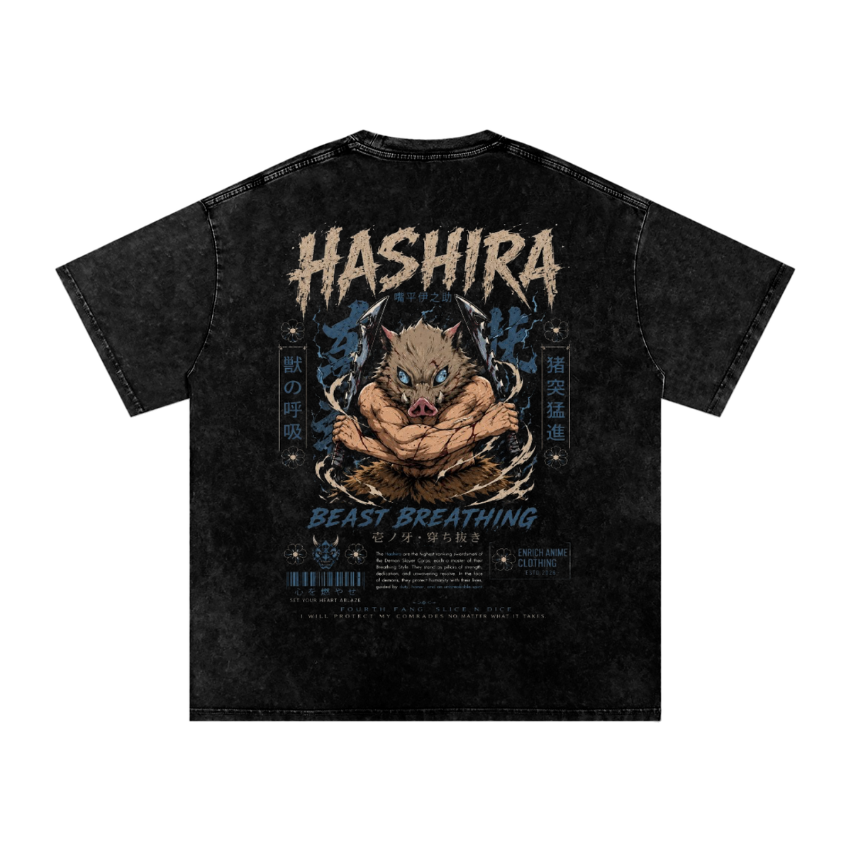 INOSUKE HASHIBURA BEAST HASHIRA DEMON SLAYER OVERSIZED T SHIRT
