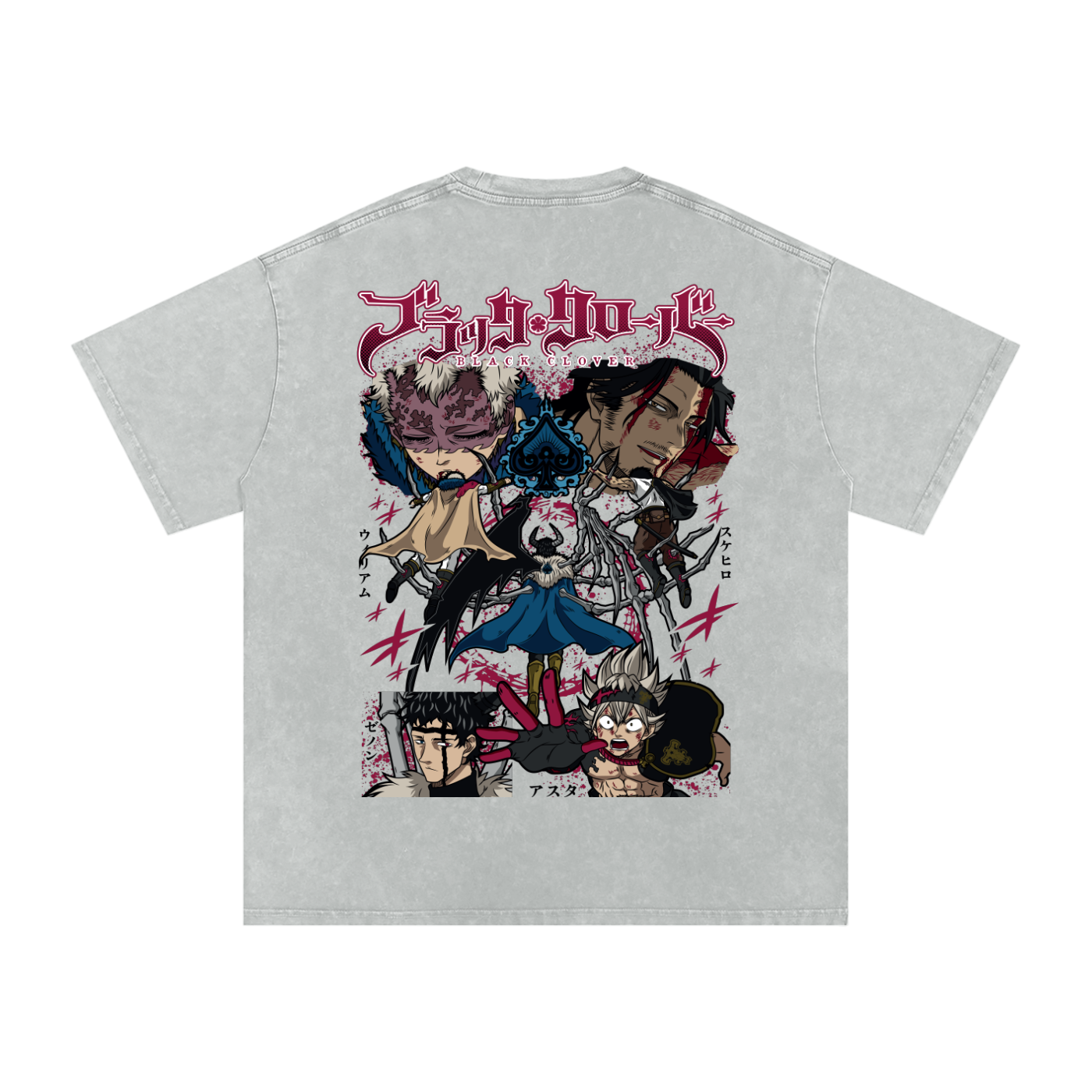 YAMI CAPTURED BLACK CLOVER OVERSIZED T SHIRT