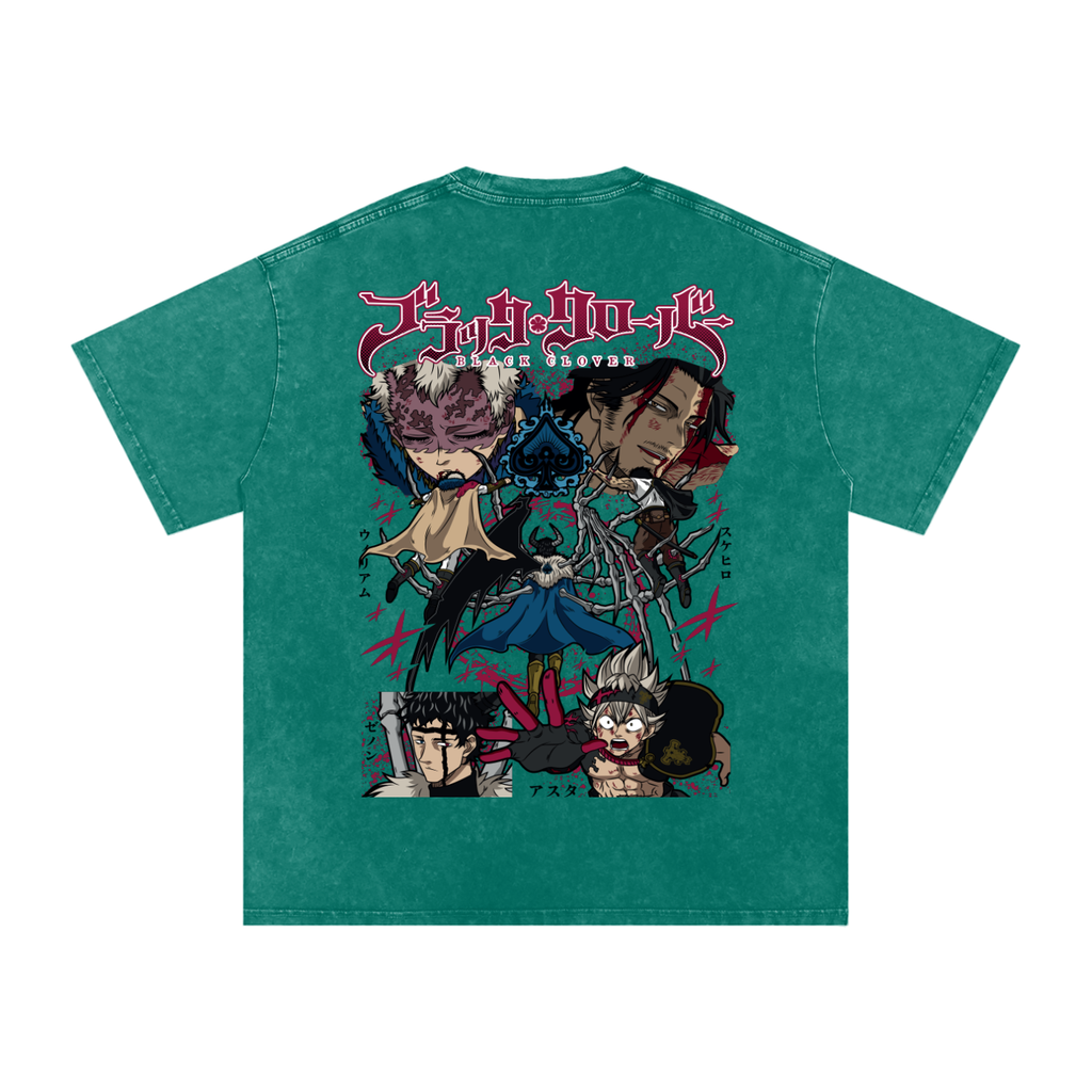 YAMI CAPTURED BLACK CLOVER OVERSIZED T SHIRT