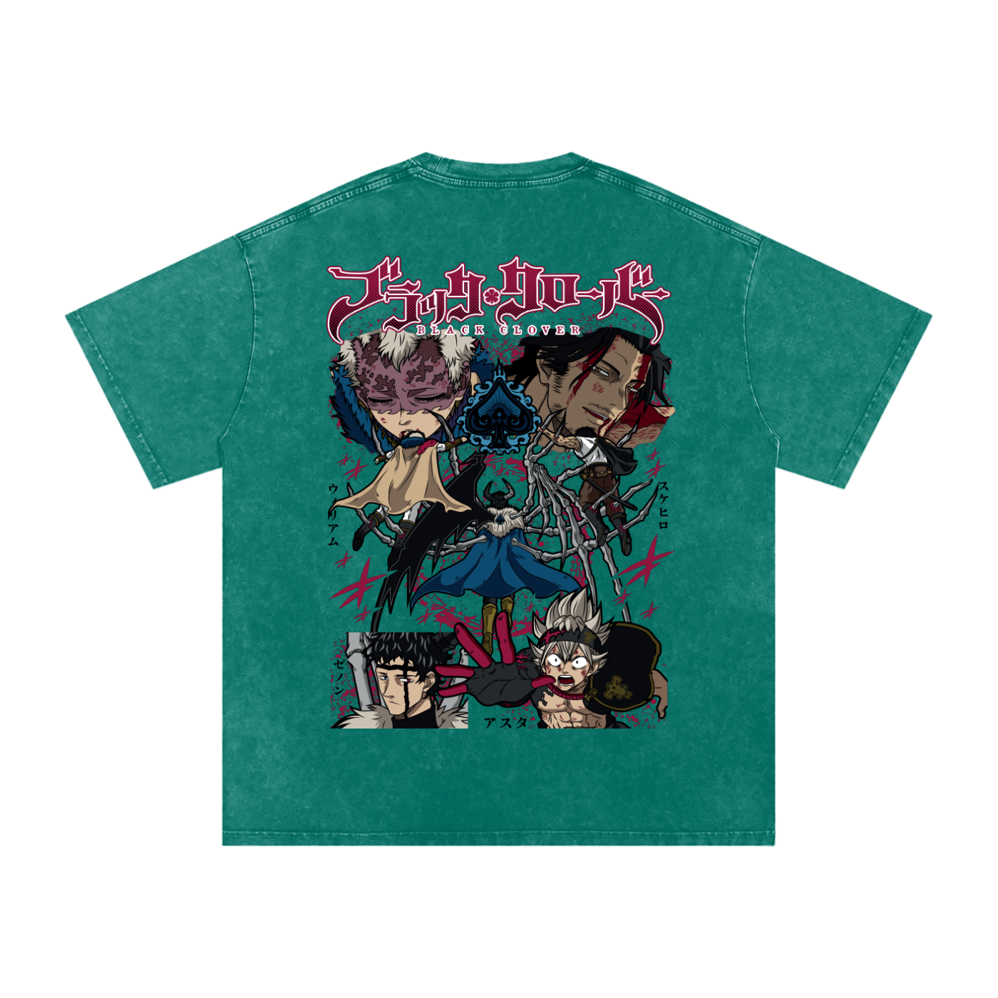 YAMI CAPTURED BLACK CLOVER OVERSIZED T SHIRT