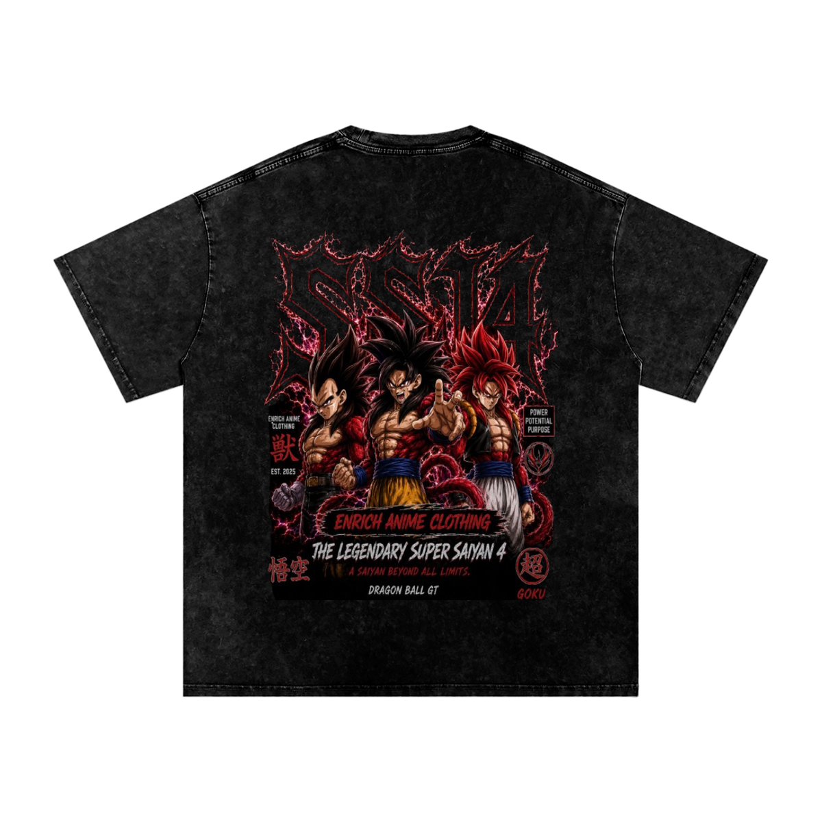 SSJ4 GOKU/GOGETA DRAGONBALL GT OVERSIZED T SHIRT