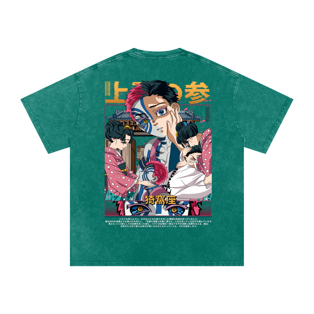 UPPER RANK THREE AKAZA DEMON SLAYER OVERSIZED T SHIRT