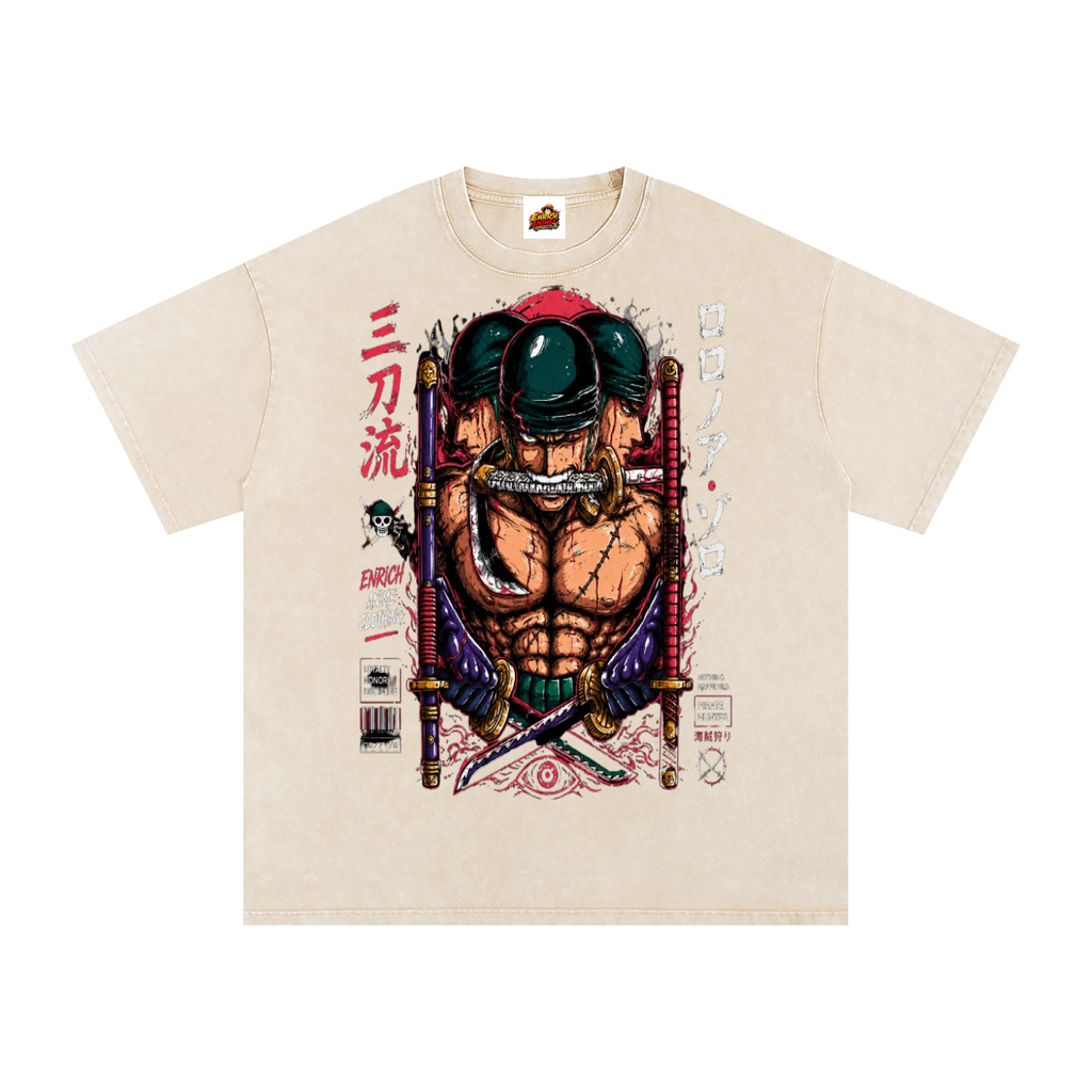 ZORO ASHURA BLADES DRAWN ONE PIECE OVERSIZED T SHIRT