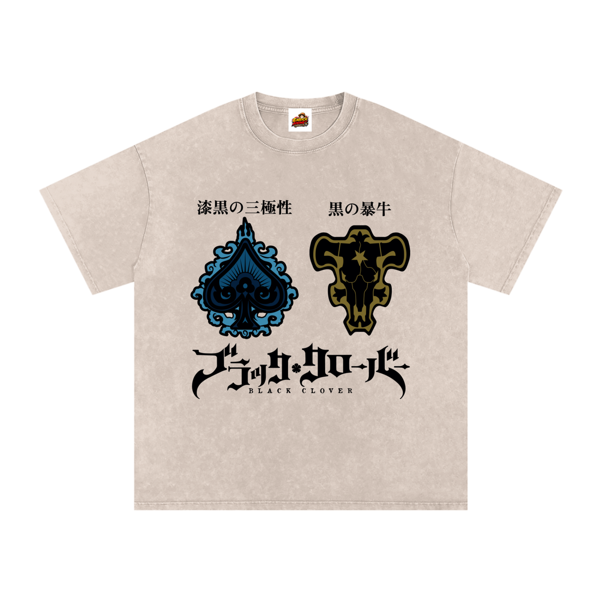 YAMI CAPTURED BLACK CLOVER OVERSIZED T SHIRT
