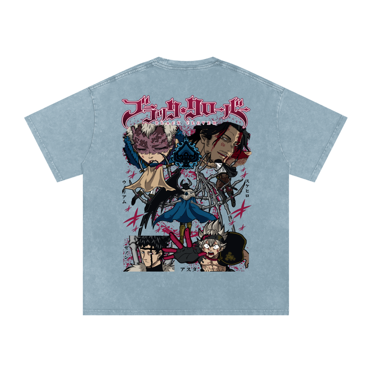 YAMI CAPTURED BLACK CLOVER OVERSIZED T SHIRT