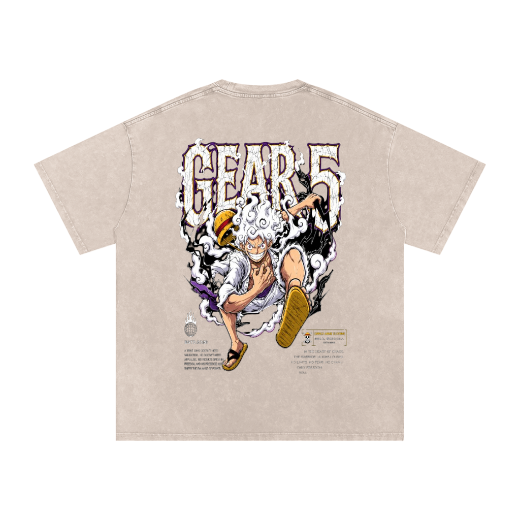 LUFFY GEAR 5 WANTED POSTER ONE PIECE OVERSIZED T SHIRT
