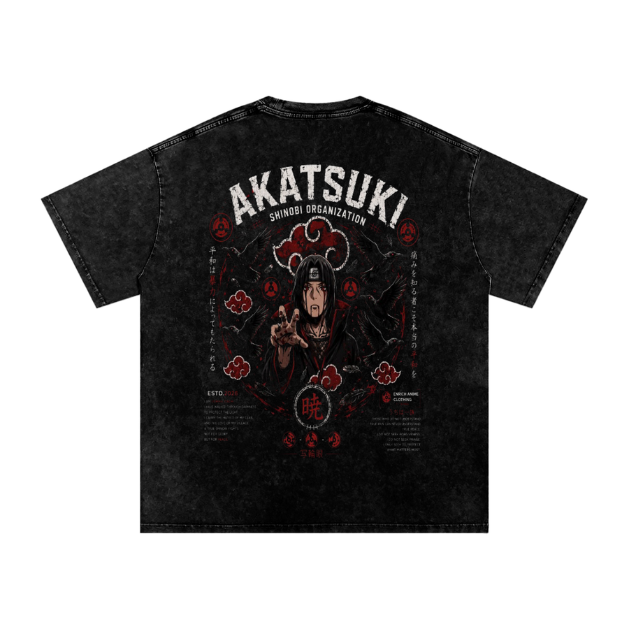 ITACHI UCHIHA AKATSUKI ORGAINZATION NARUTO OVERSIZED T SHIRT