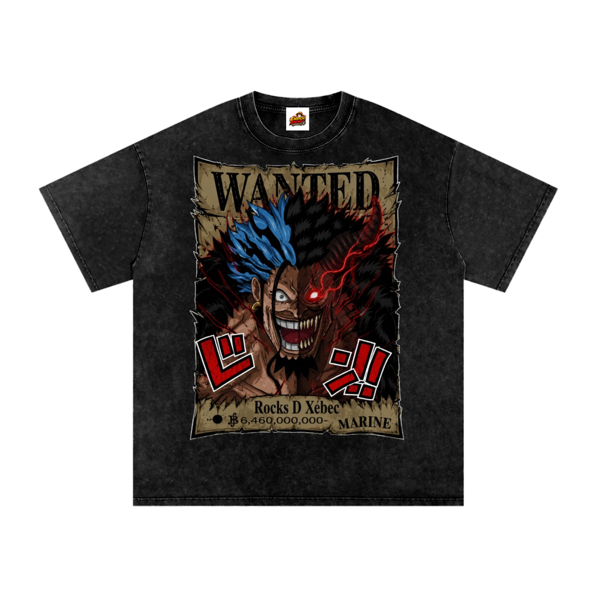 ROCKS D XEBEC WANTED POSTED ONE PIECE OVERSIZED T SHIRT