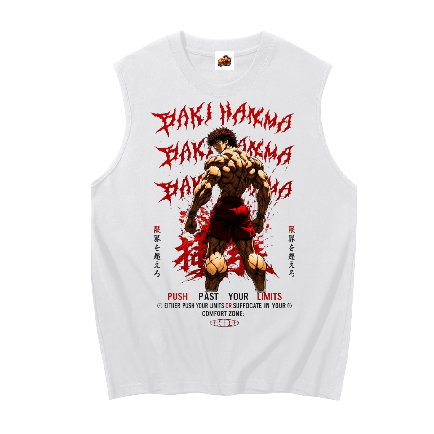PUSH PAST YOUR LIMITS BAKI HANMA TANK TOP