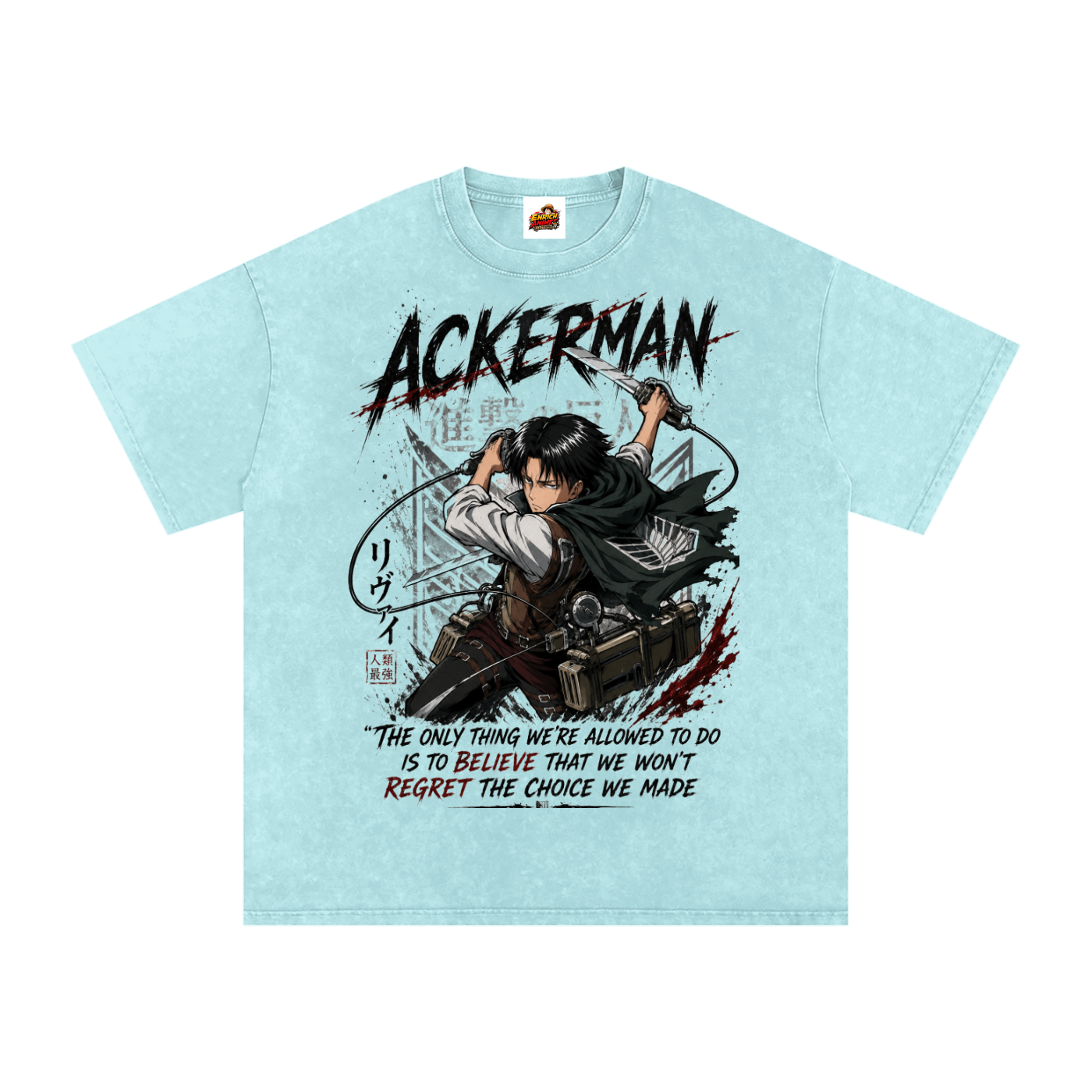 LEVI ACKERMAN AOT OVERSIZED T SHIRT