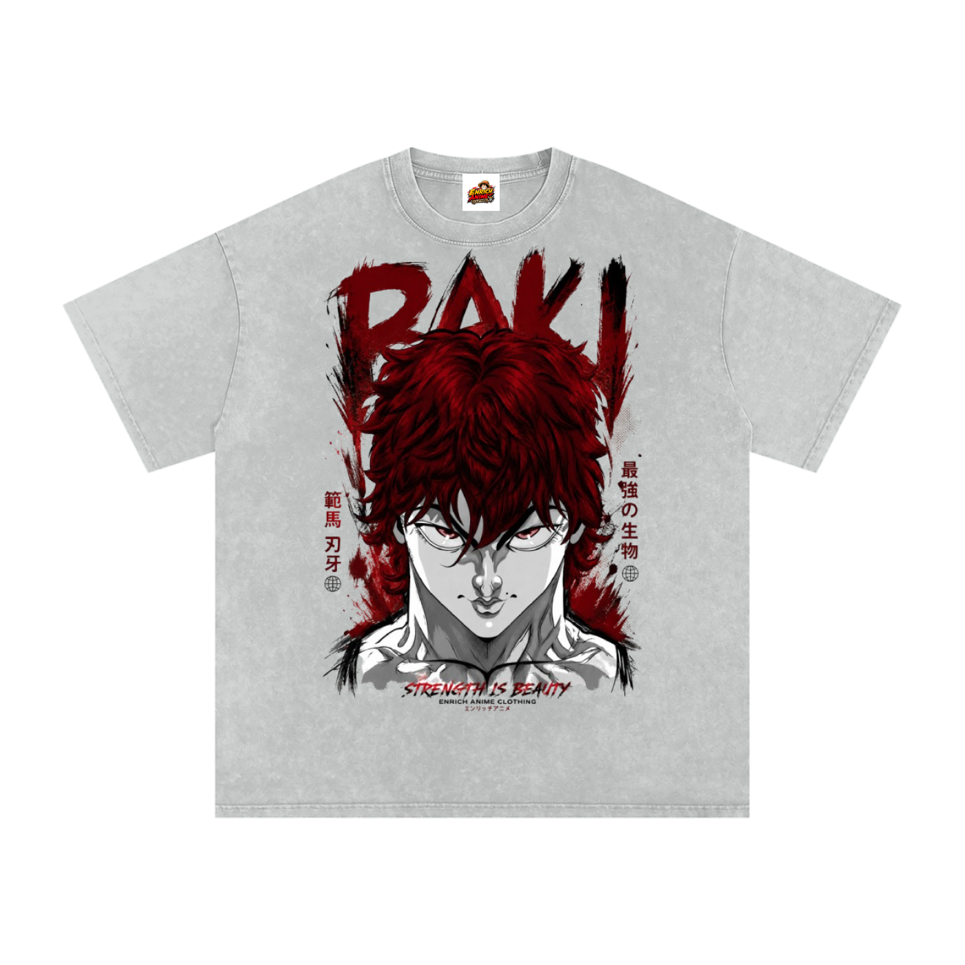 BAKI STRENGTH IS RARITY OVERSIZED T SHIRT